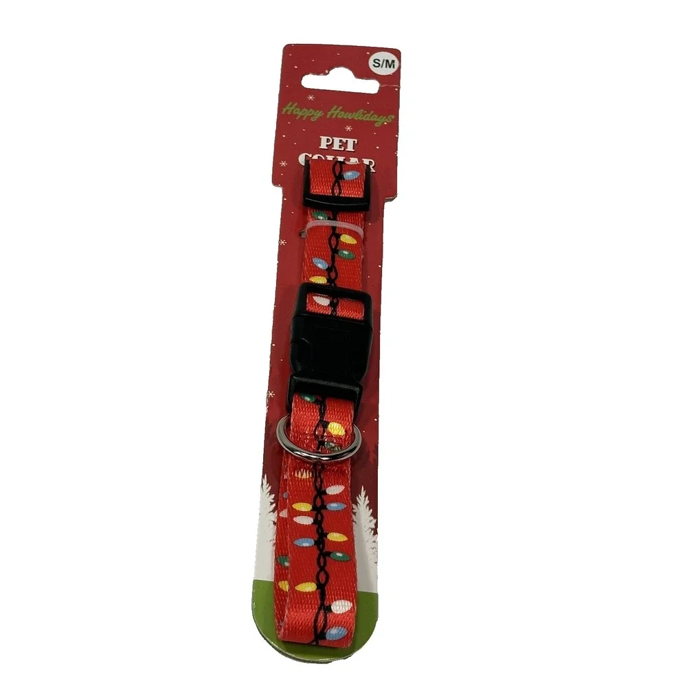 NEW holiday pet dog collar size small medium 10-15 inches‎